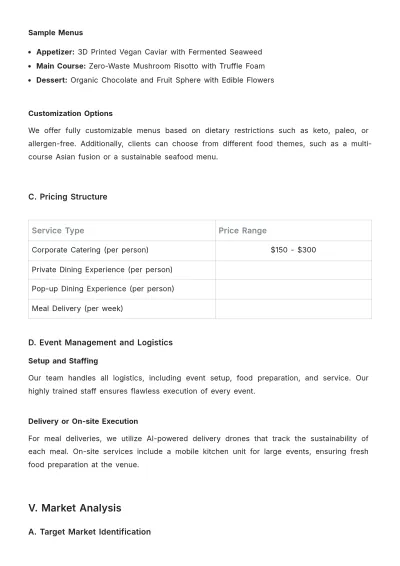 Free Chef Business Proposal Template to Edit Online