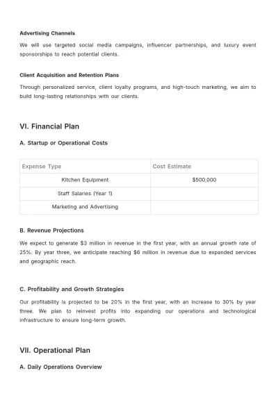 Free Chef Business Proposal Template to Edit Online