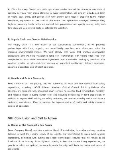 Free Chef Business Proposal Template to Edit Online