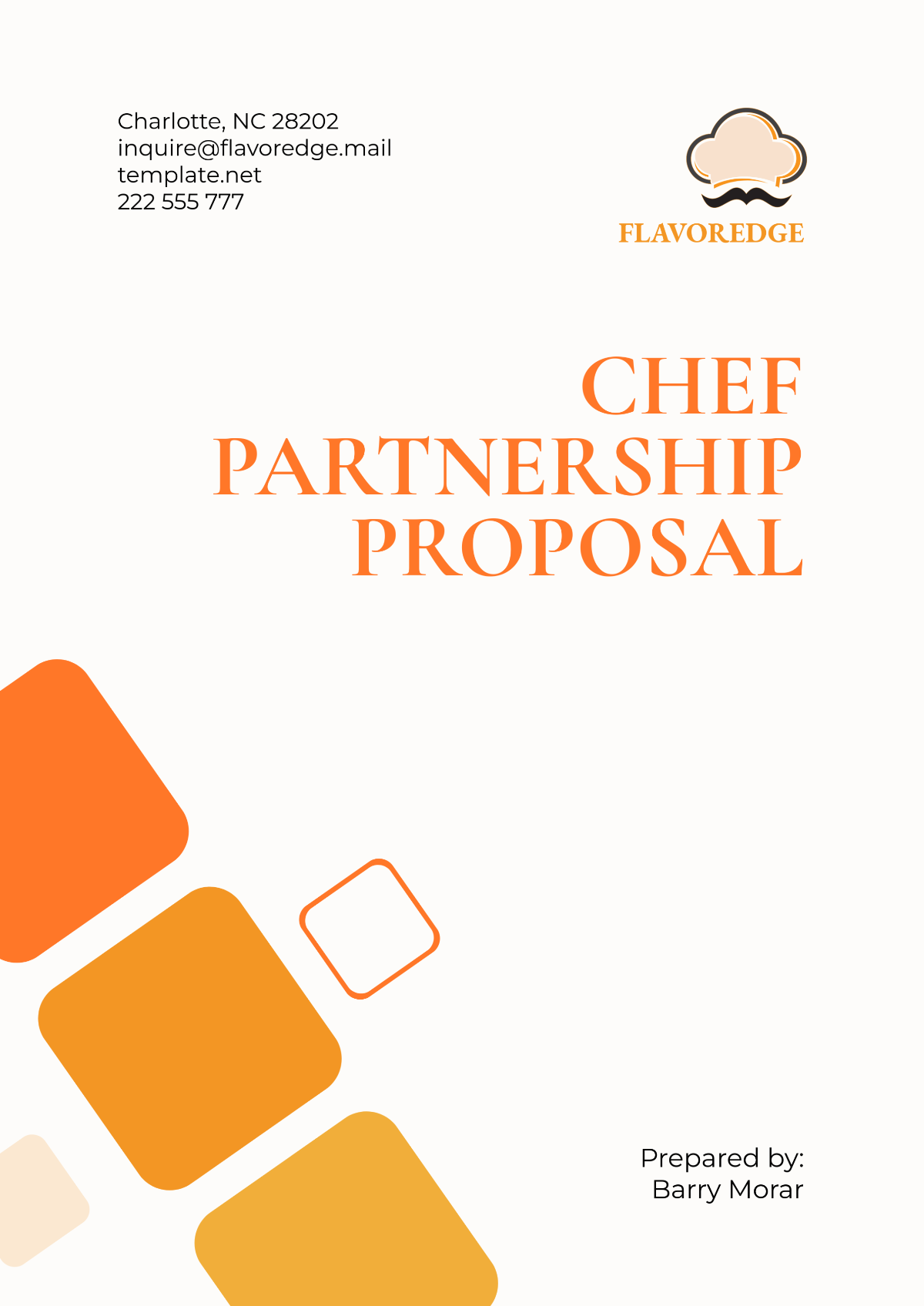 Chef Partnership Proposal Template - Edit Online & Download