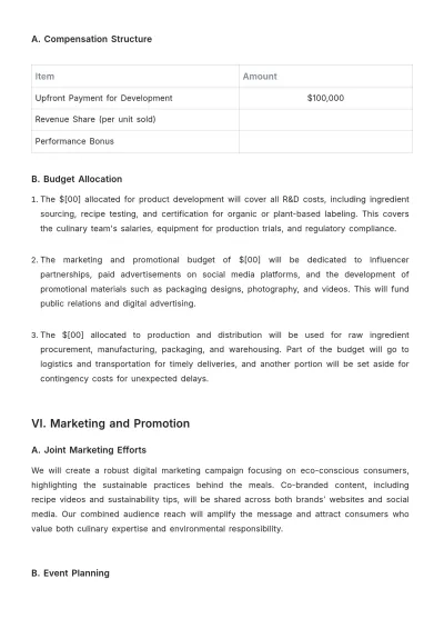 Free Chef Partnership Proposal Template to Edit Online