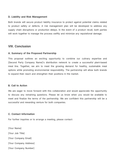 Free Chef Partnership Proposal Template to Edit Online