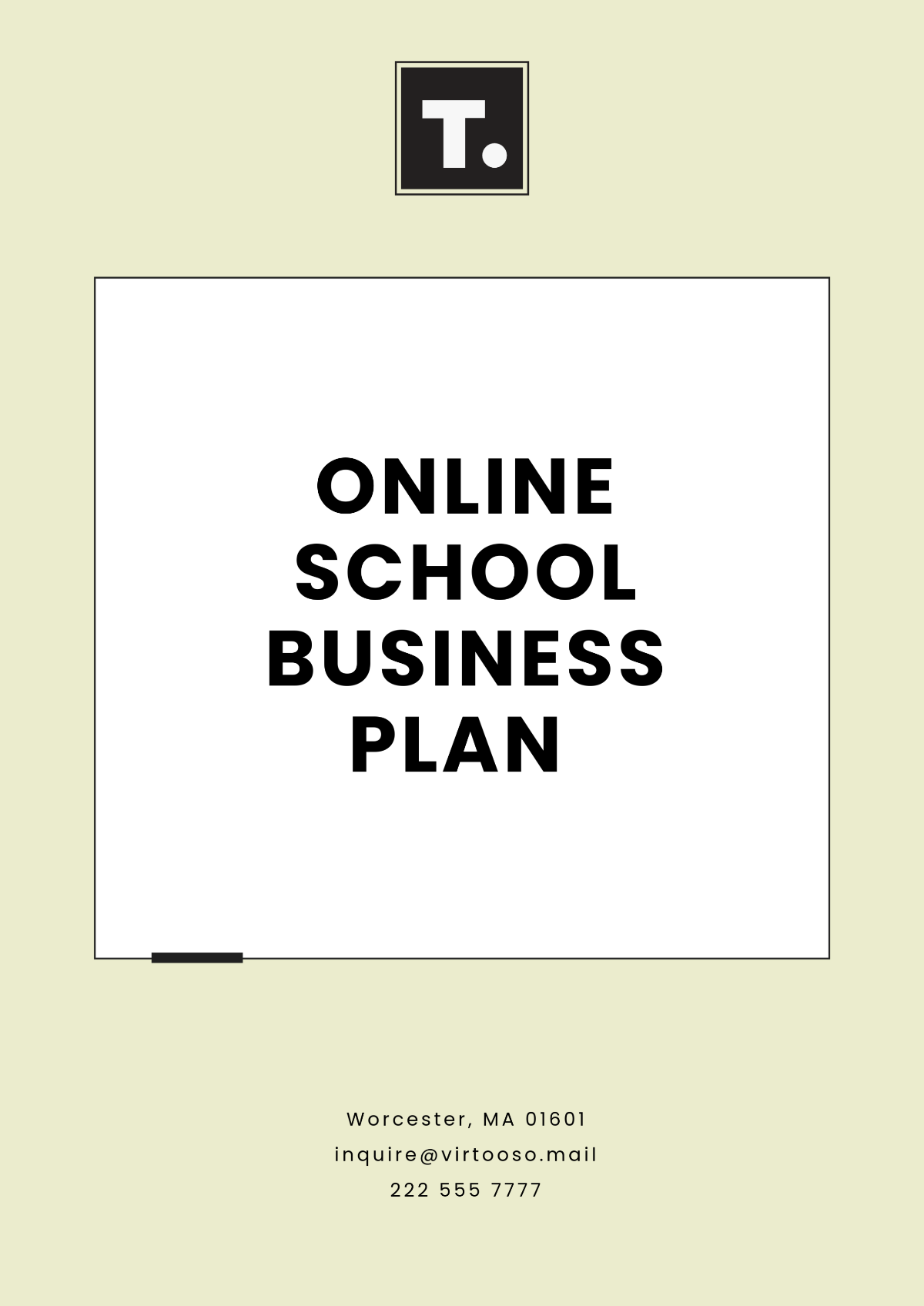 Online School Business Plan Template - Edit Online & Download