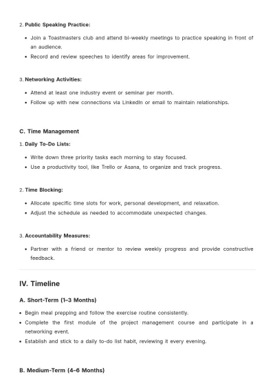 Free Personal Plan Template to Edit Online