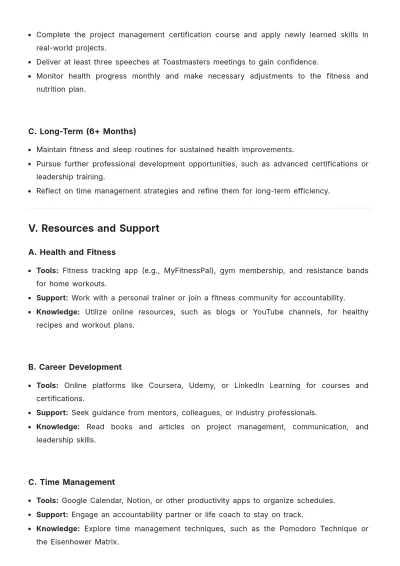 Free Personal Plan Template to Edit Online