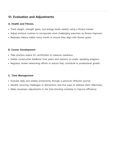 Free Personal Plan Template to Edit Online