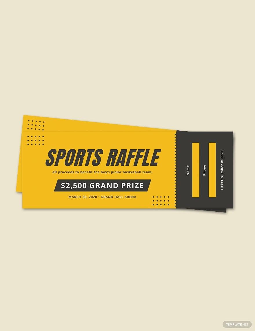 Free Sample Sports Raffle Ticket Template