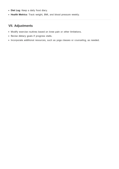 Free Sample Personal Health Plan Template to Edit Online