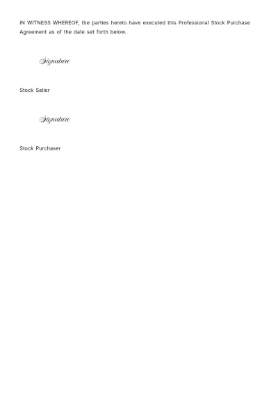 Free Professional Stock Purchase Agreement Template to Edit Online