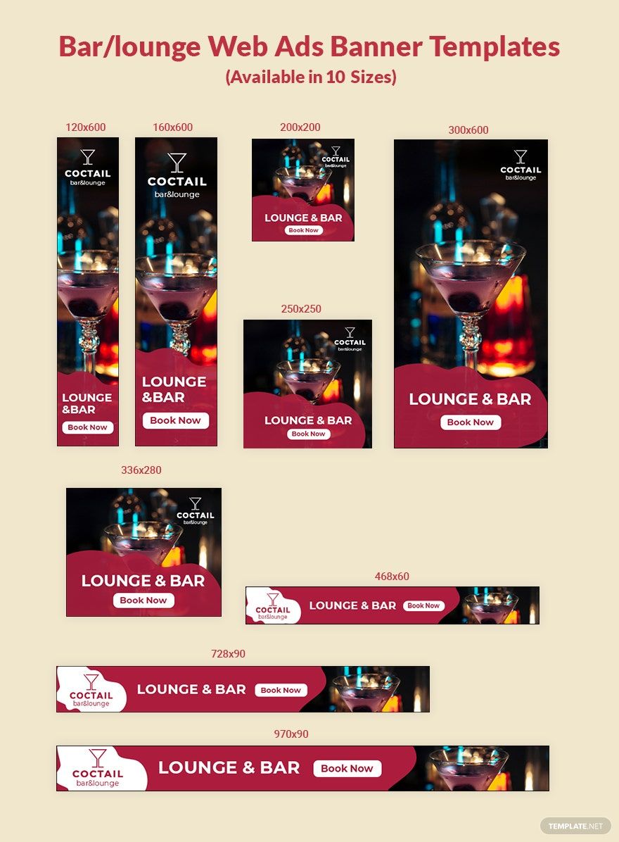 Bar/Lounge Web Ads Template