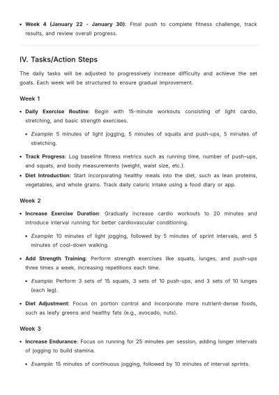 Free Personal Project Plan Template to Edit Online