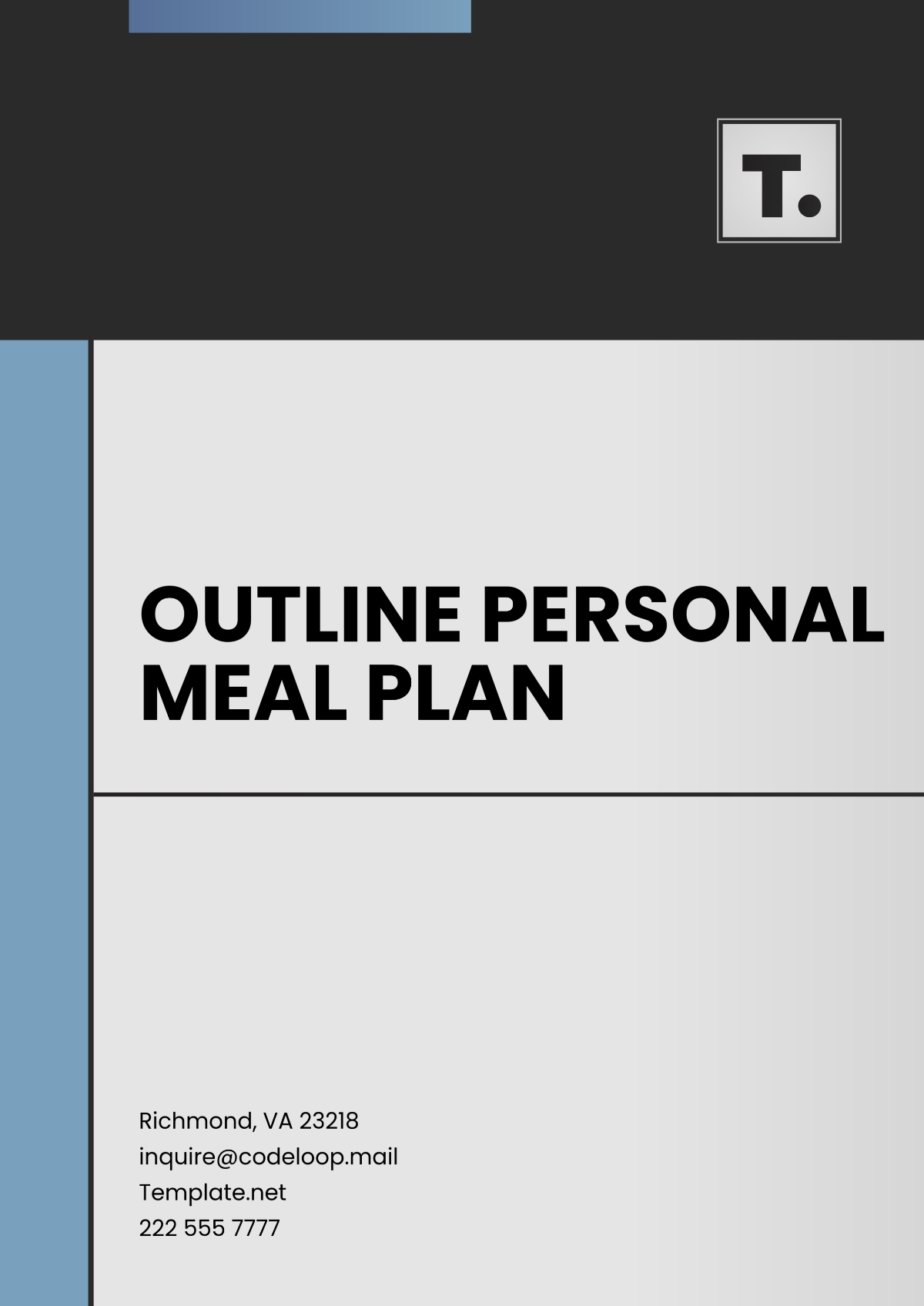 Outline Personal Meal Plan Template - Edit Online & Download