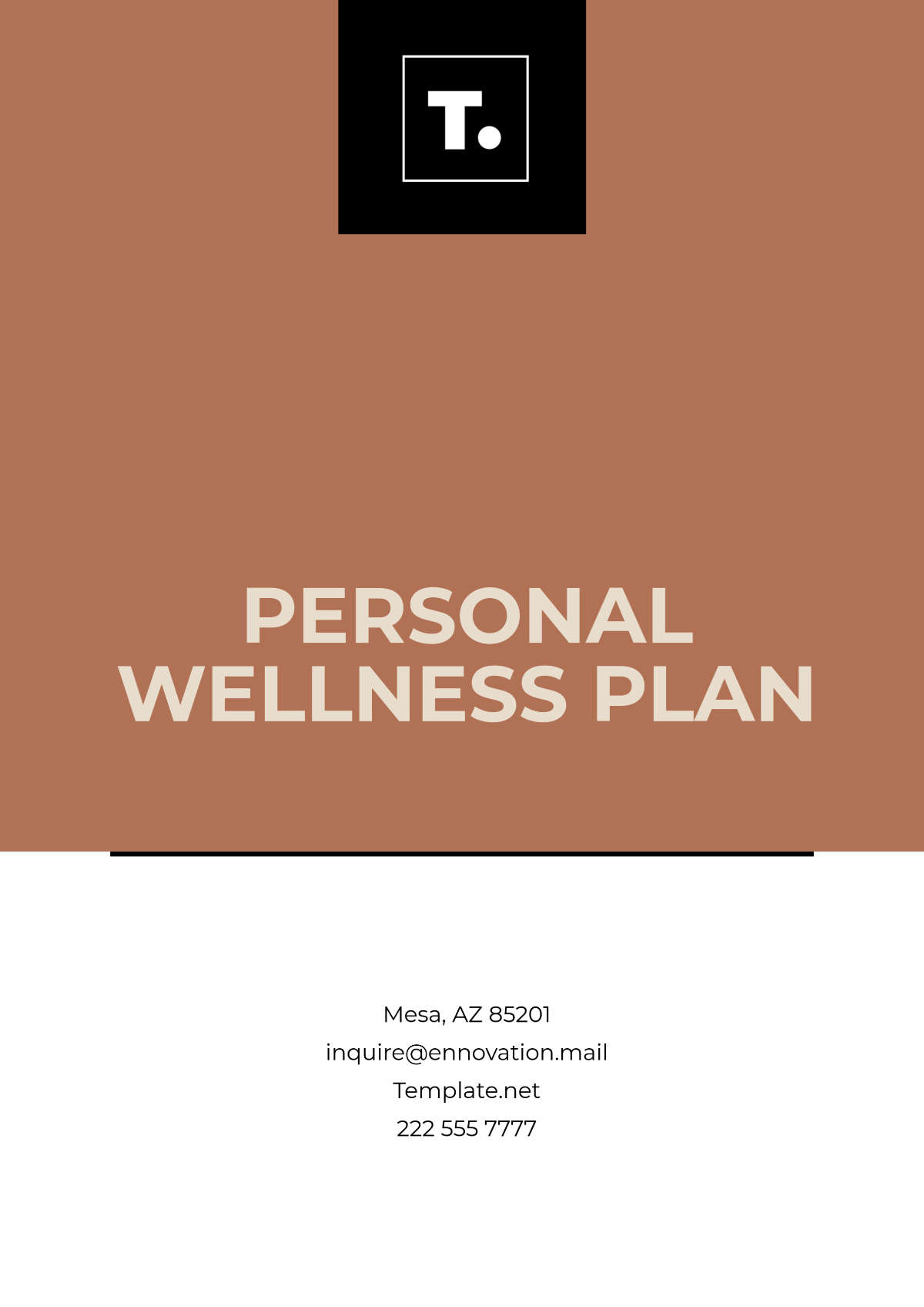 Personal Wellness Plan Template - Edit Online & Download