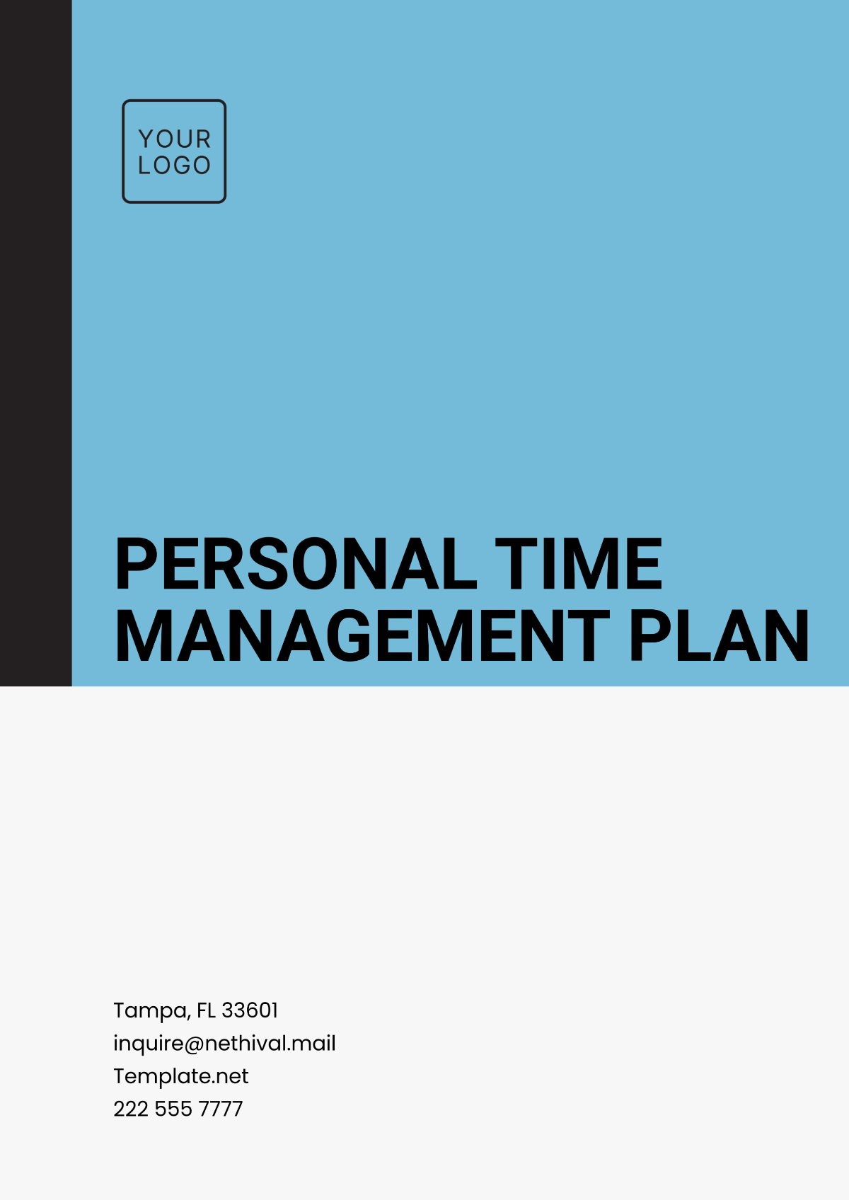 Personal Time Management Plan Template - Edit Online & Download