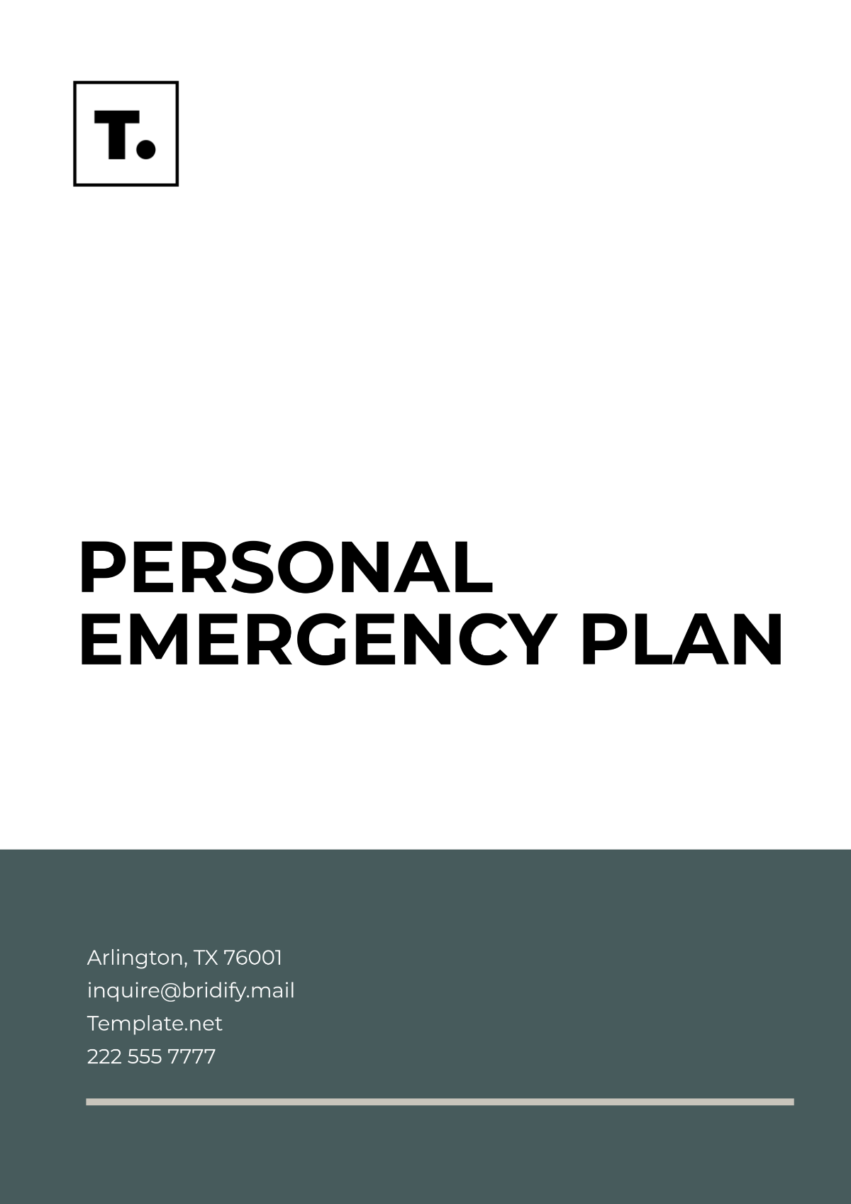 Personal Emergency Plan Template - Edit Online & Download