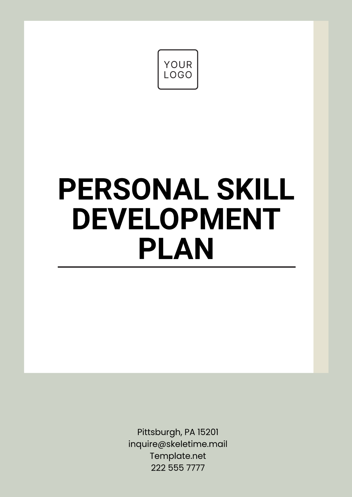 Personal Skill Development Plan Template - Edit Online & Download