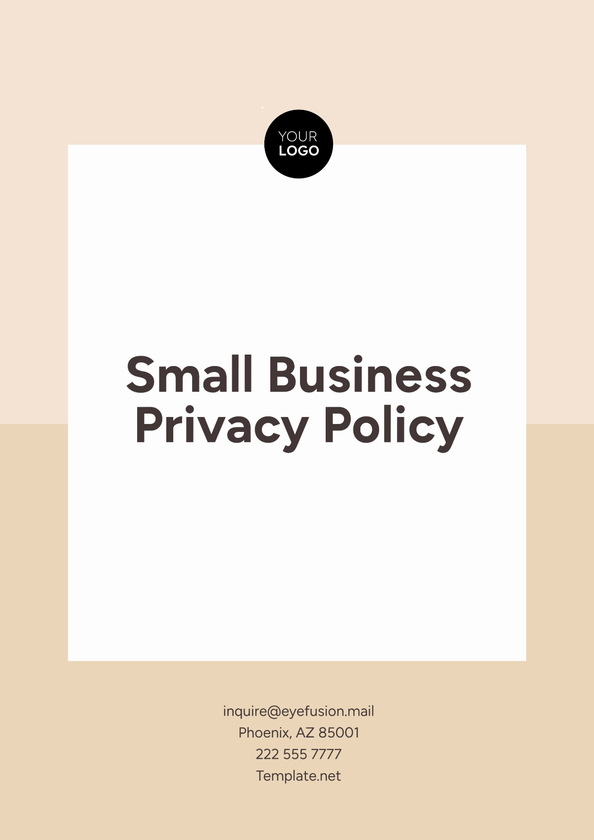 Small Business Privacy Policy Template - Edit Online & Download