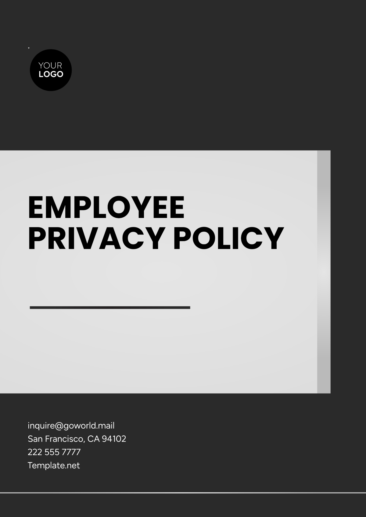 Simple Employee Privacy Policy Template - Edit Online & Download