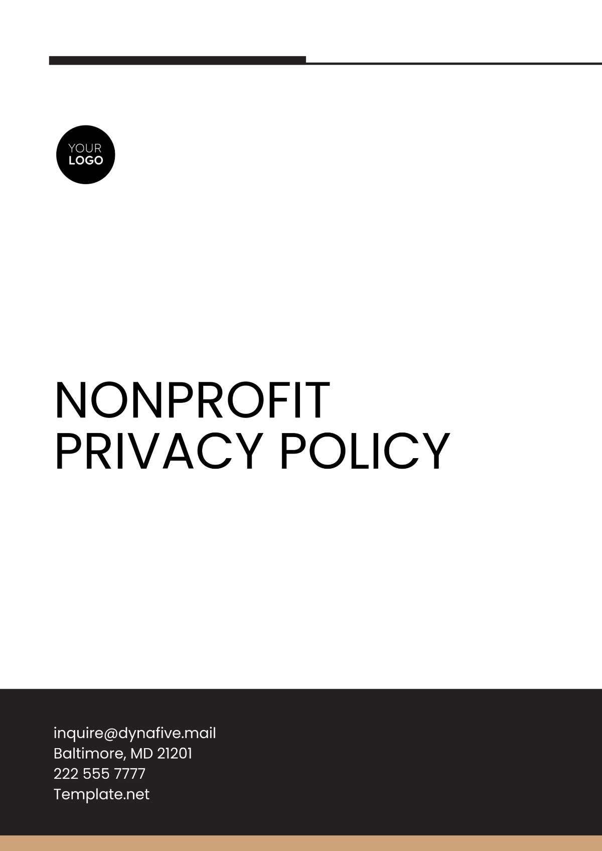 Nonprofit Privacy Policy Template - Edit Online & Download