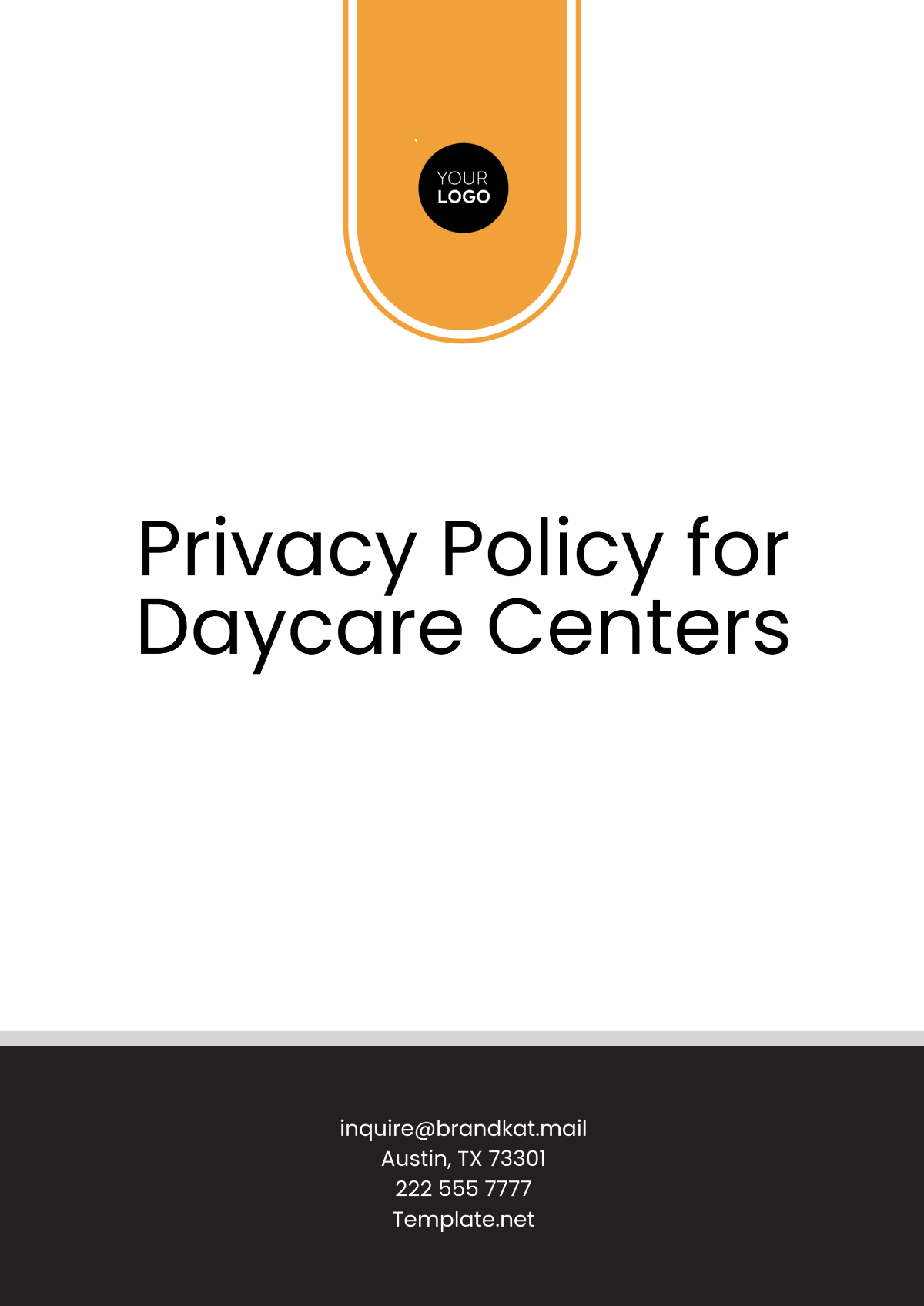 Privacy Policy for Daycare Centers Template - Edit Online & Download