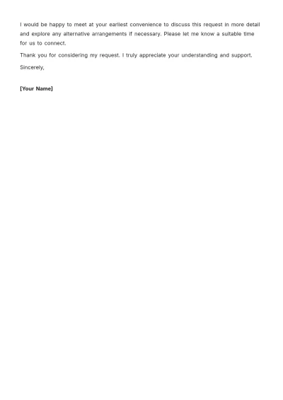 Free Nursing Work Schedule Adjustment Letter Design Template to Edit Online