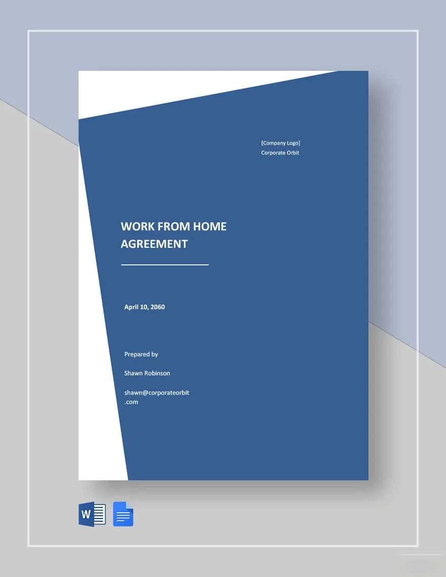Work From Home Agreement Template