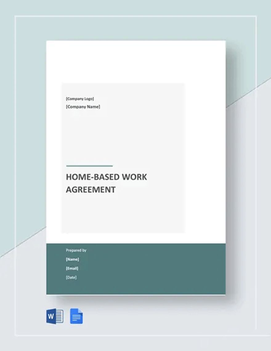Home-based Work Agreement Template in Word, Google Docs, Apple Pages