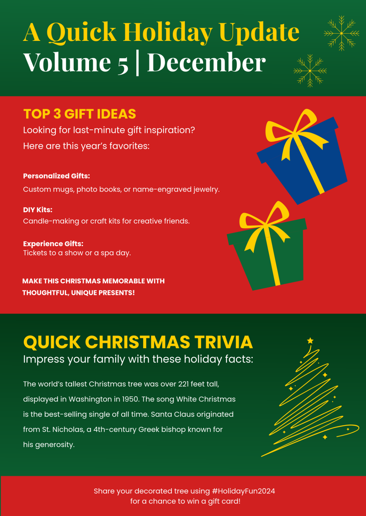 Free One-Page Christmas Newsletter Template - Edit Online & Download