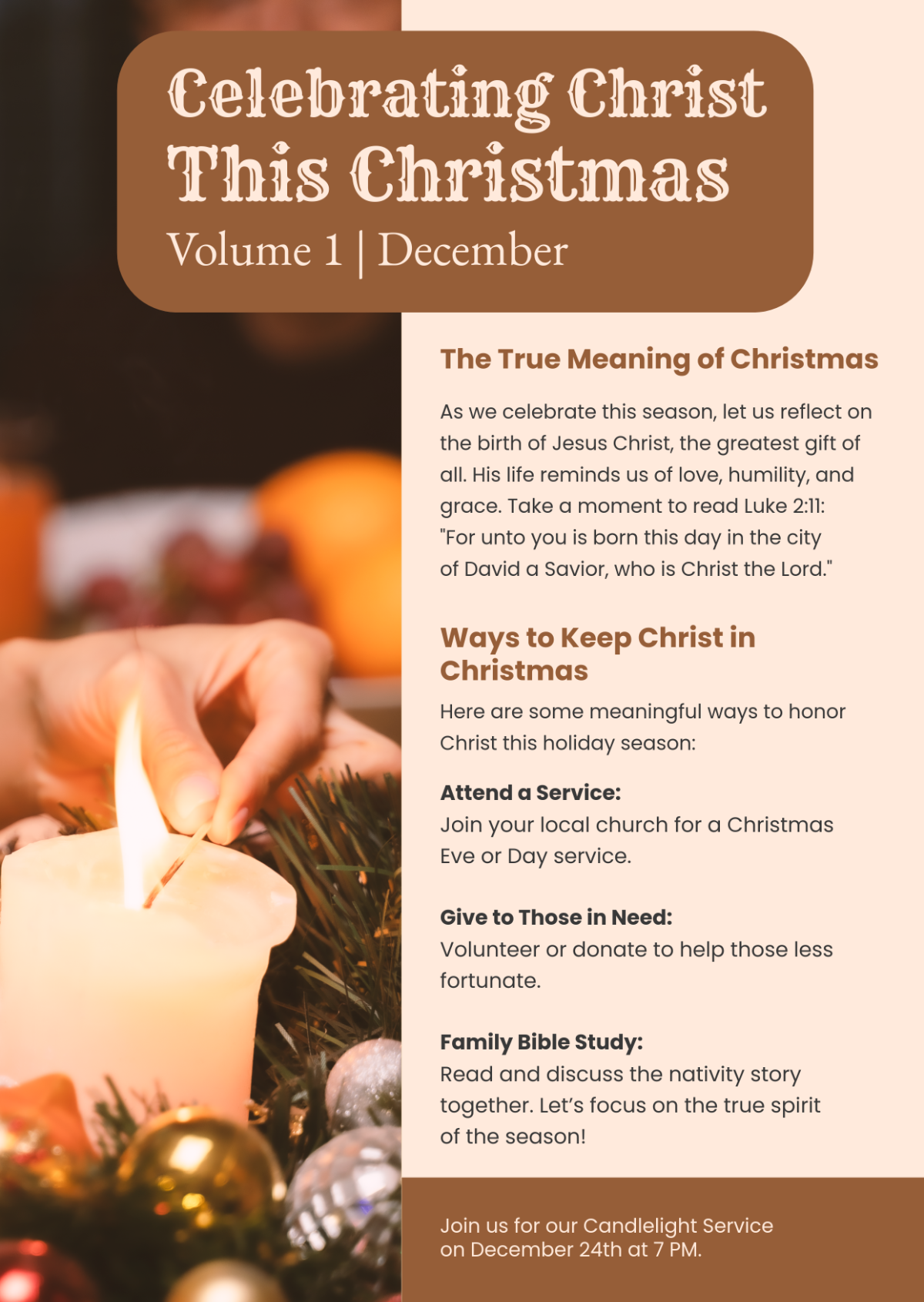 Free Christian Christmas Newsletter Template - Edit Online & Download