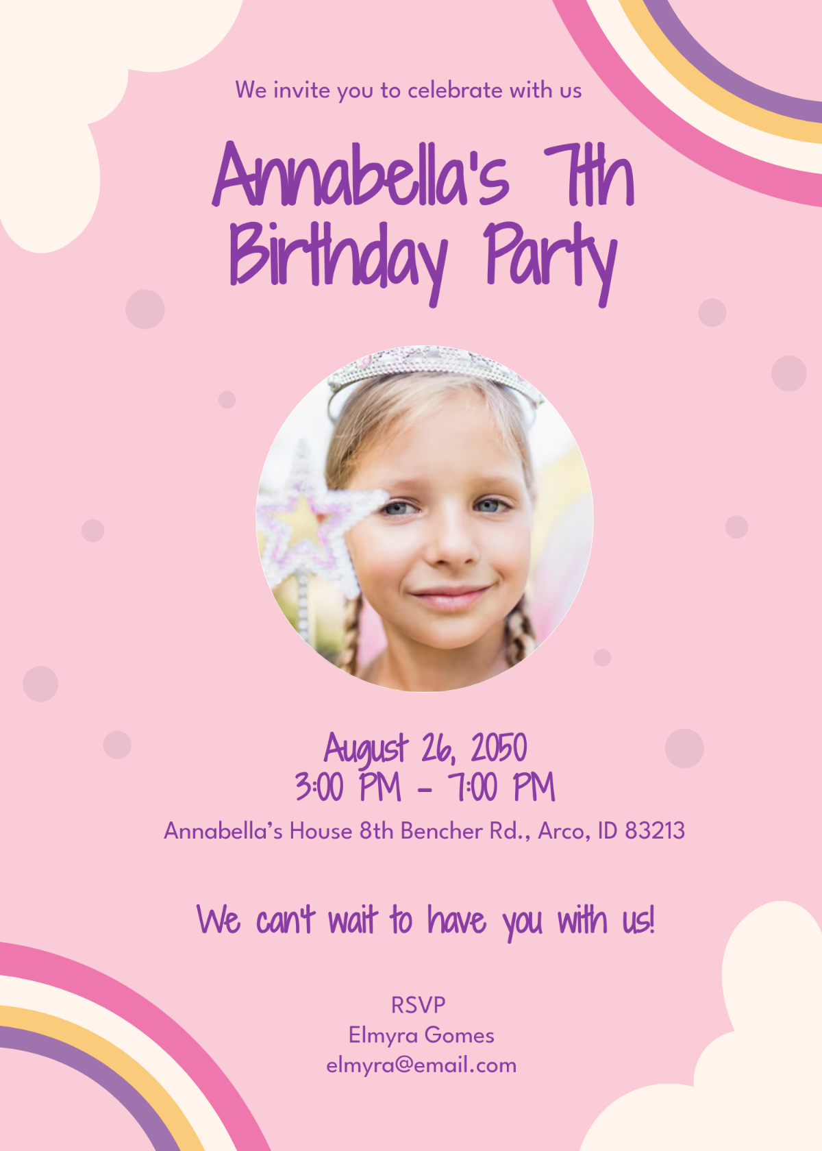 Free Colorful Birthday Party Invitation Flyer Template