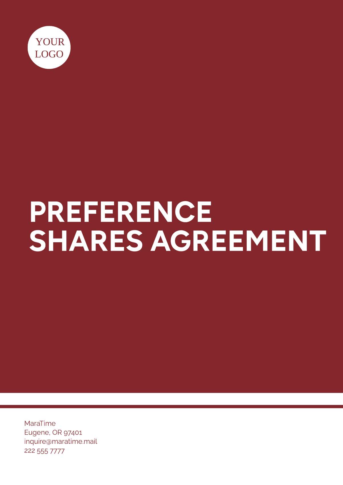 Preference Shares Agreement Template - Edit Online & Download