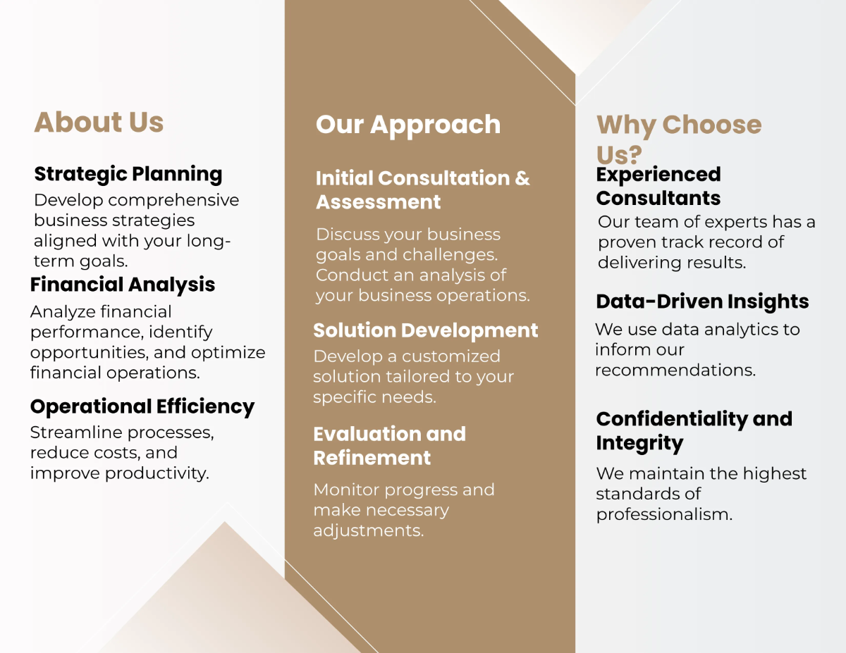 Free Consultant Brochure Template to Edit Online