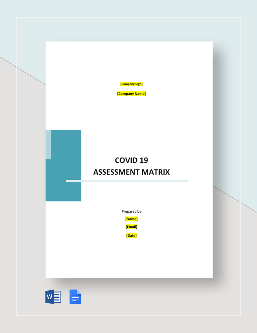 Coronavirus COVID- 19 Assessment Matrix Template