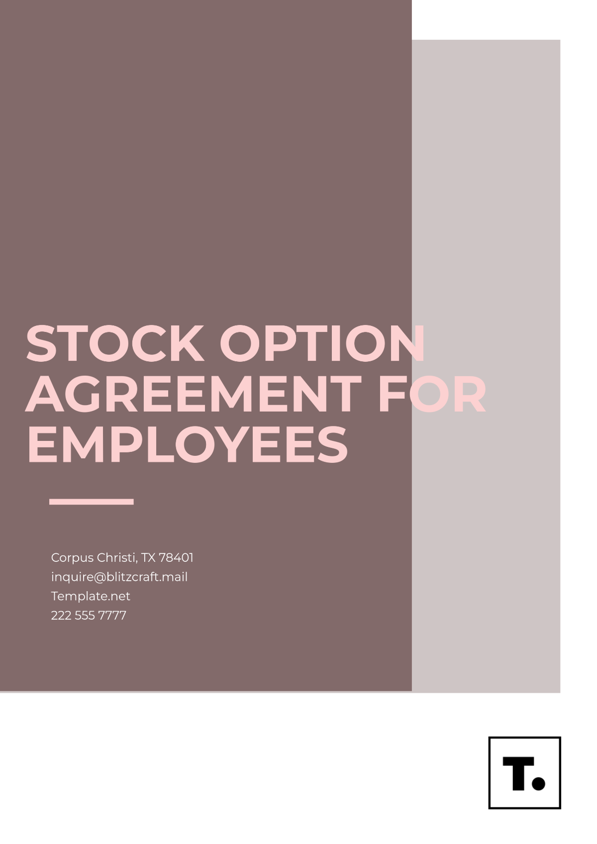 Stock Option Agreement for Employees Template - Edit Online & Download