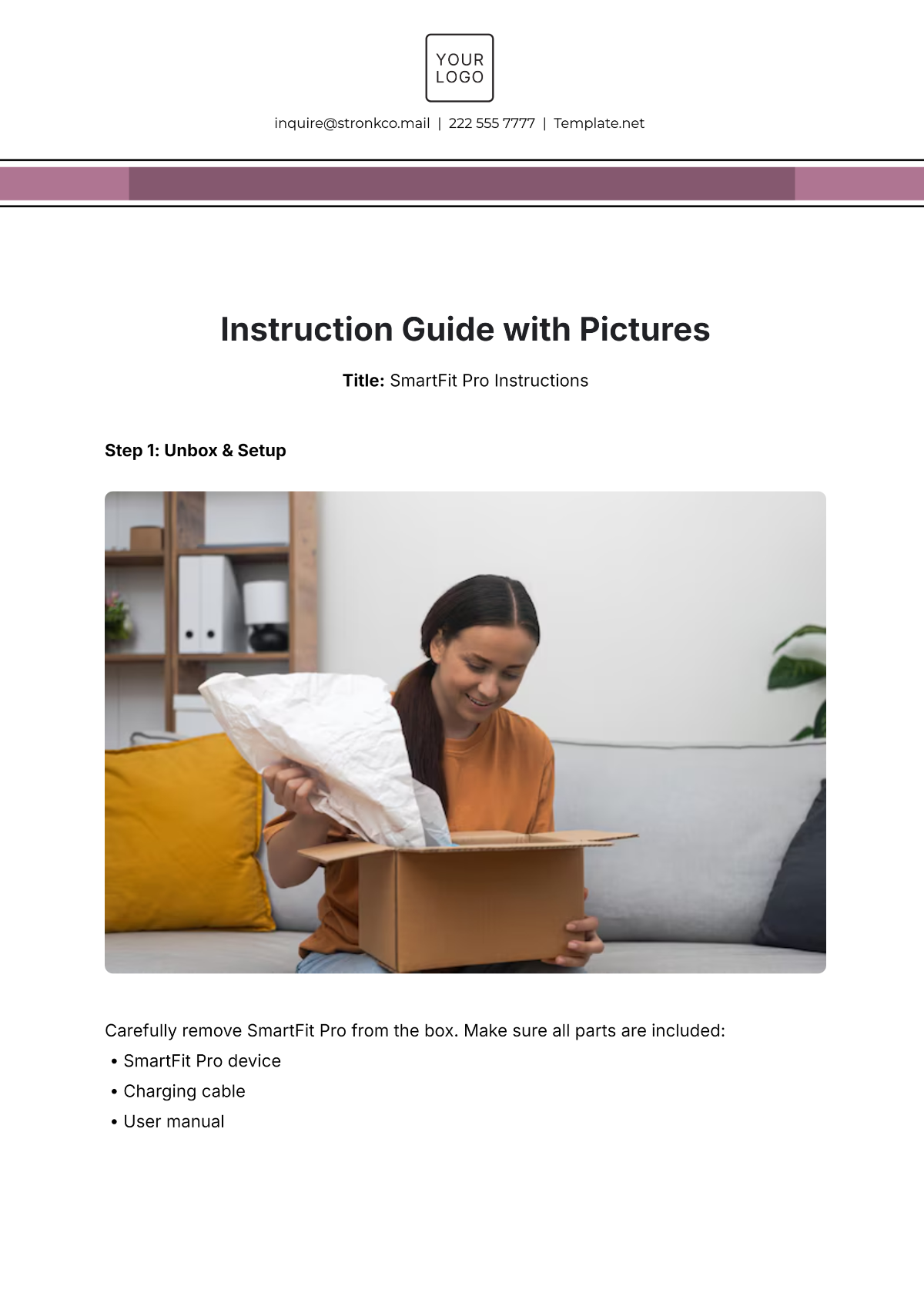 Instruction Guide with Pictures Template - Edit Online & Download