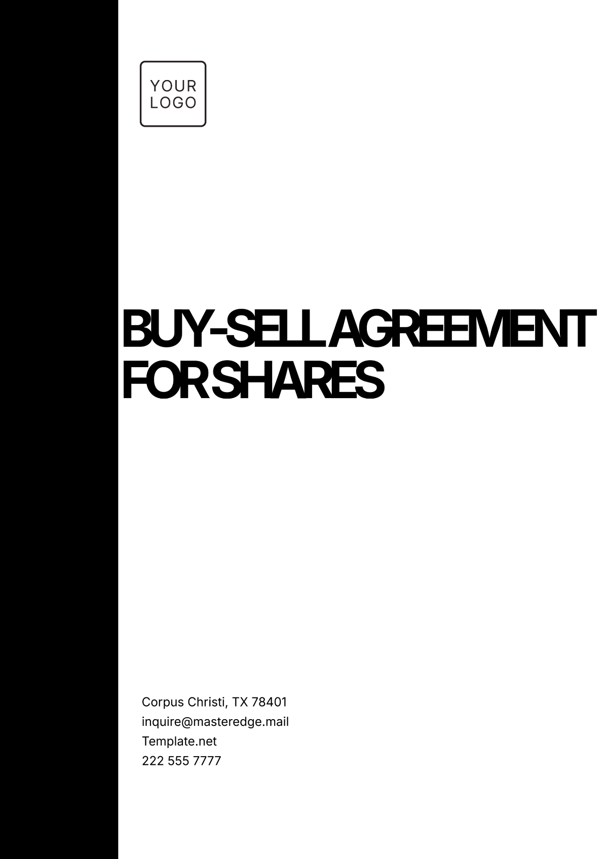 Buy-Sell Agreement for Shares Template - Edit Online & Download