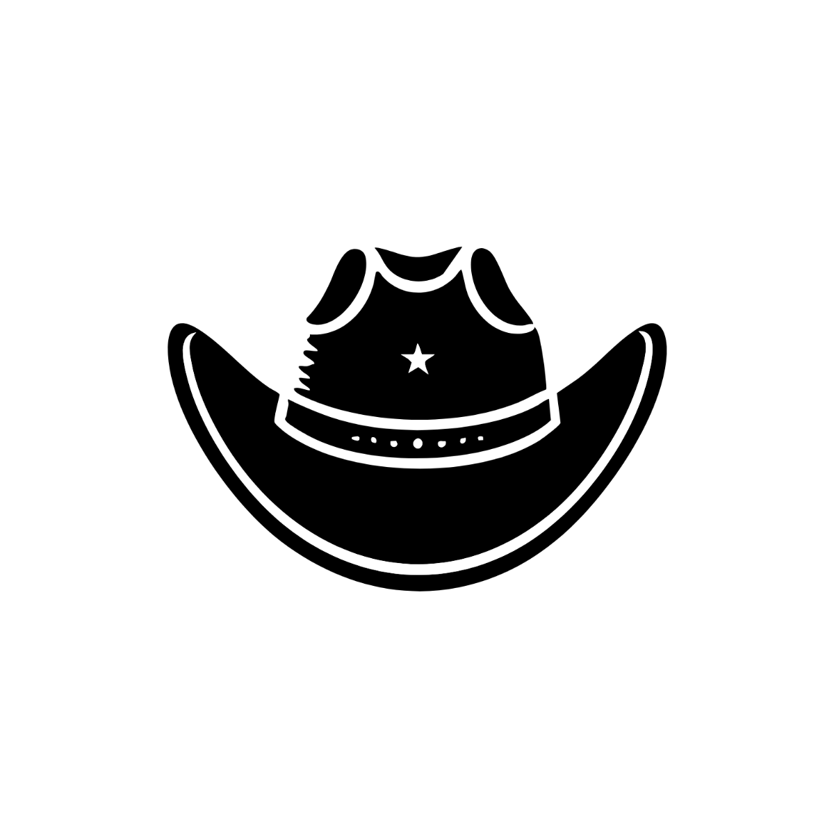 Free Cowboy Hat Silhouette Clipart Template - Edit Online & Download