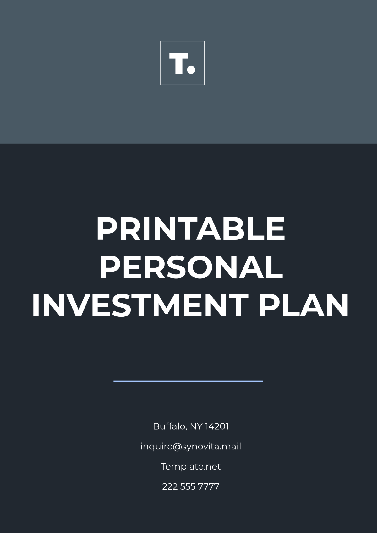 Printable Personal Investment Plan Template - Edit Online & Download