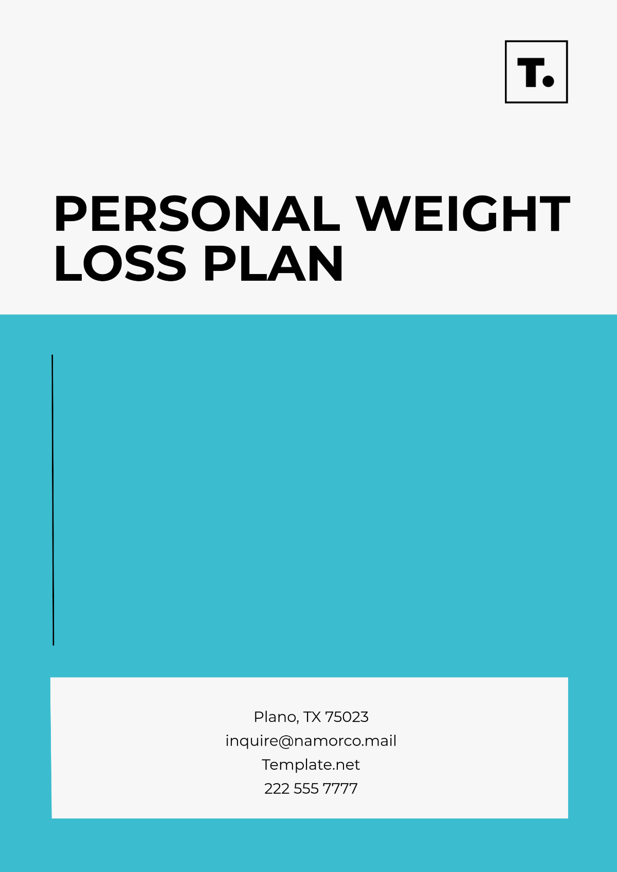 Personal Weight Loss Plan Template - Edit Online & Download