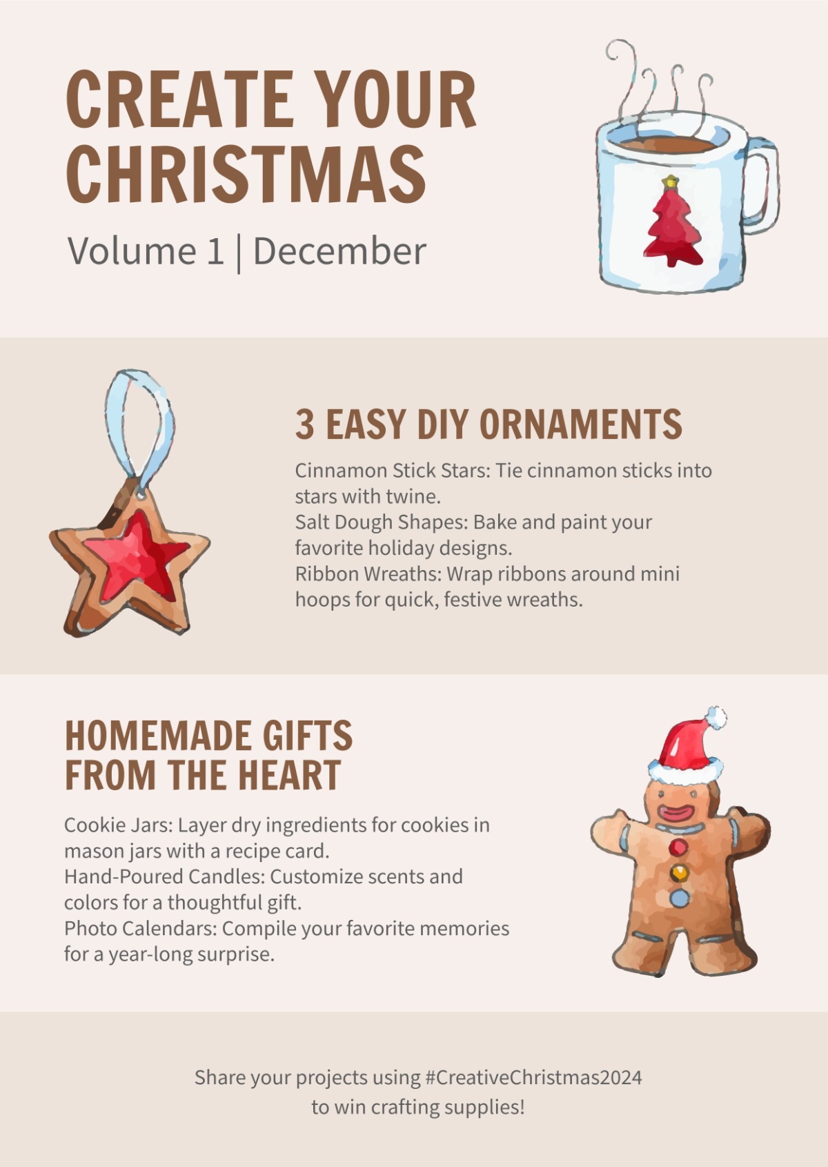 Free DIY Christmas Ideas Newsletter Template - Edit Online & Download