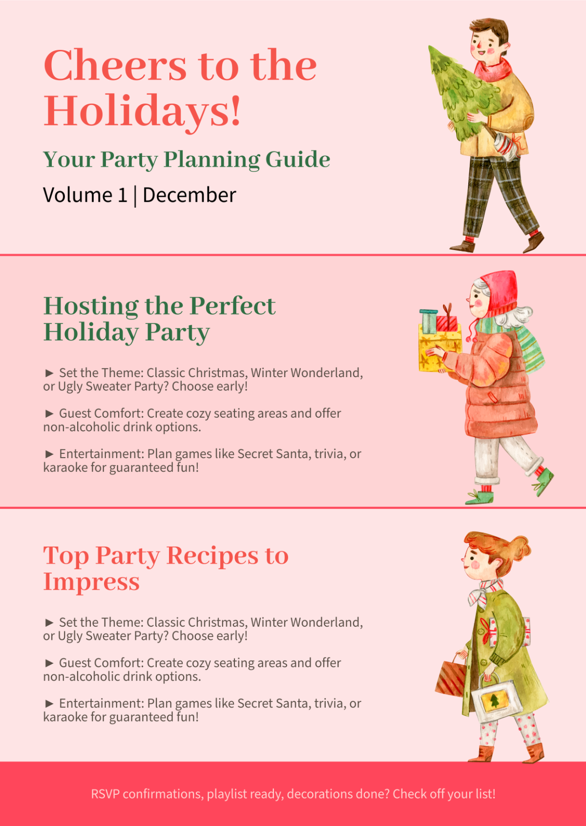 Free Holiday Party Planning Newsletter Template - Edit Online & Download