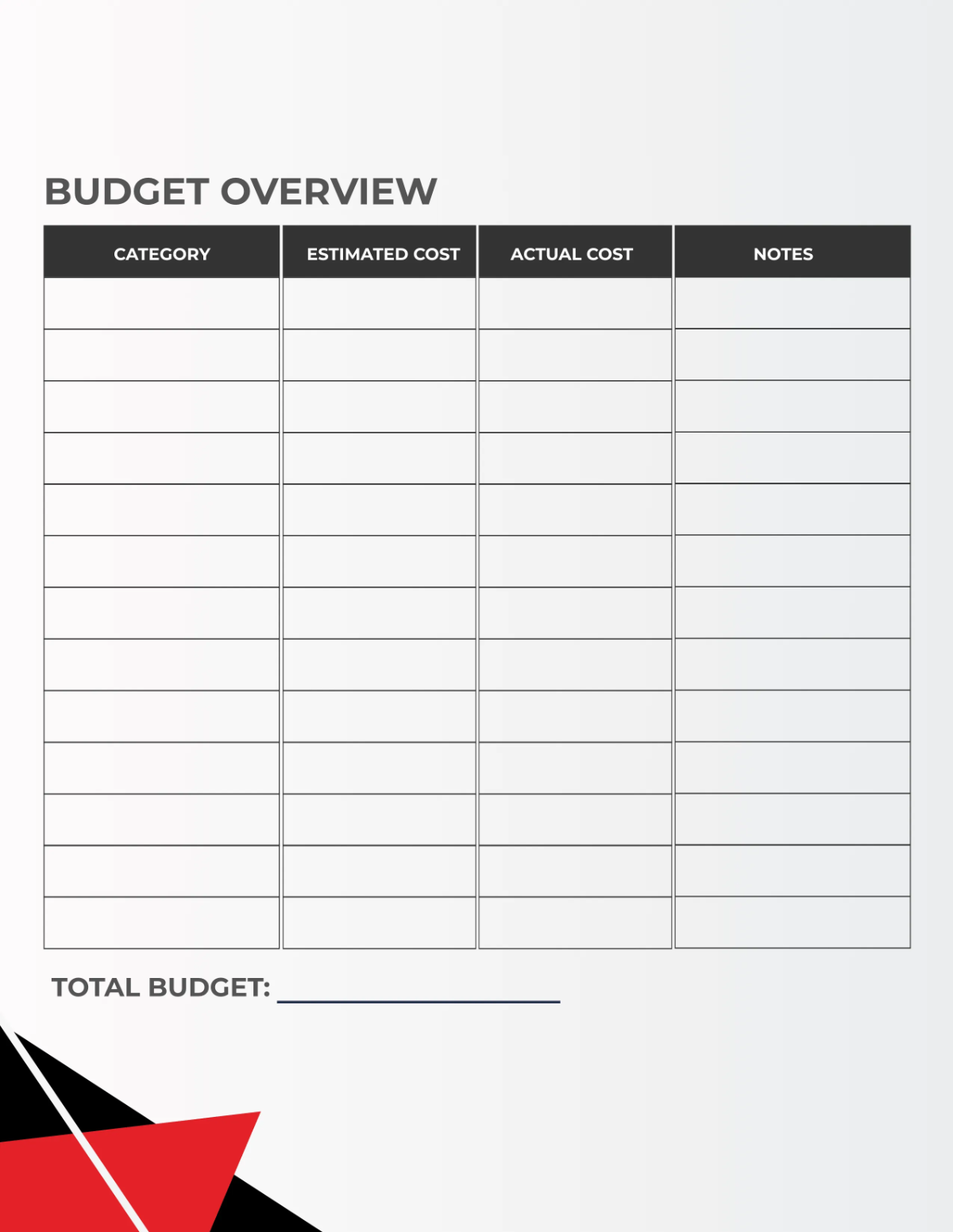 Free Cricket Budget Planner Template to Edit Online