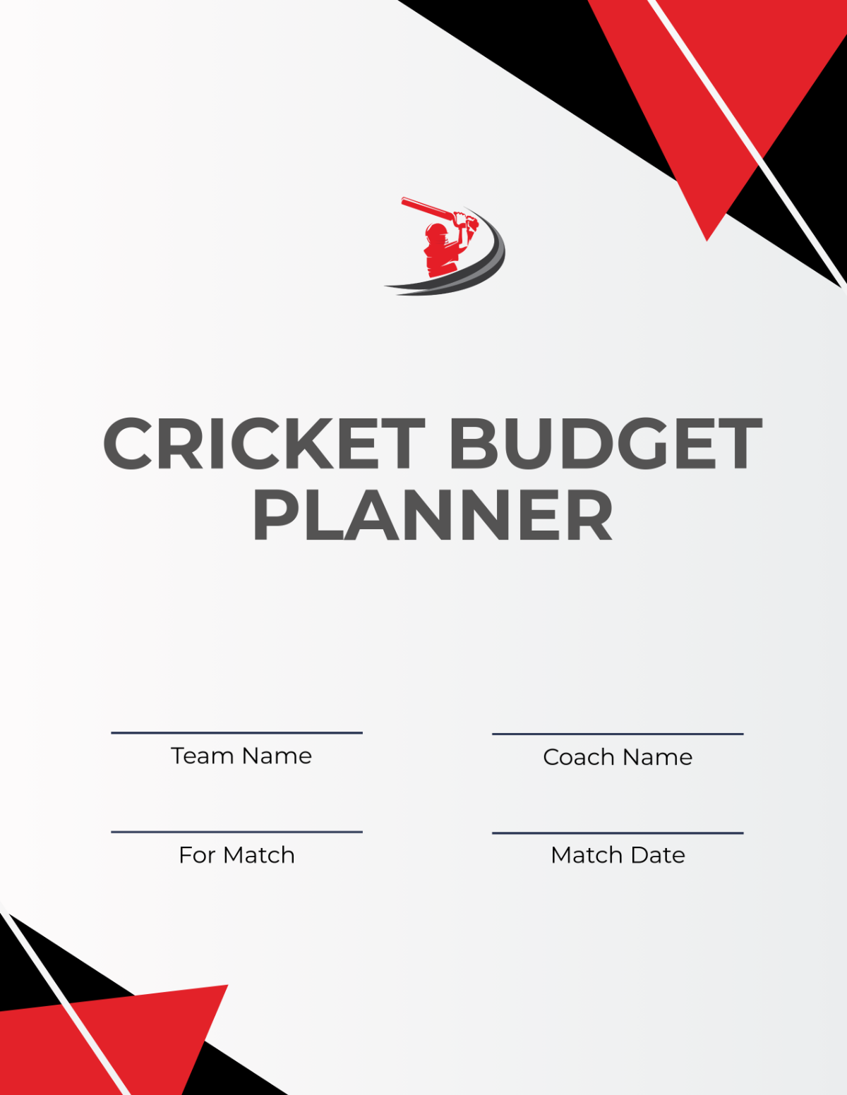 Free Cricket Budget Planner Template - Edit Online & Download