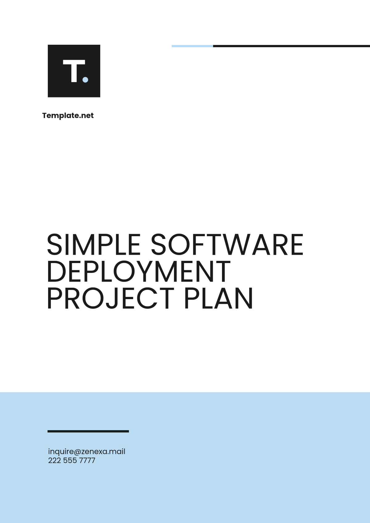 Simple Software Deployment Project Plan Template - Edit Online & Download