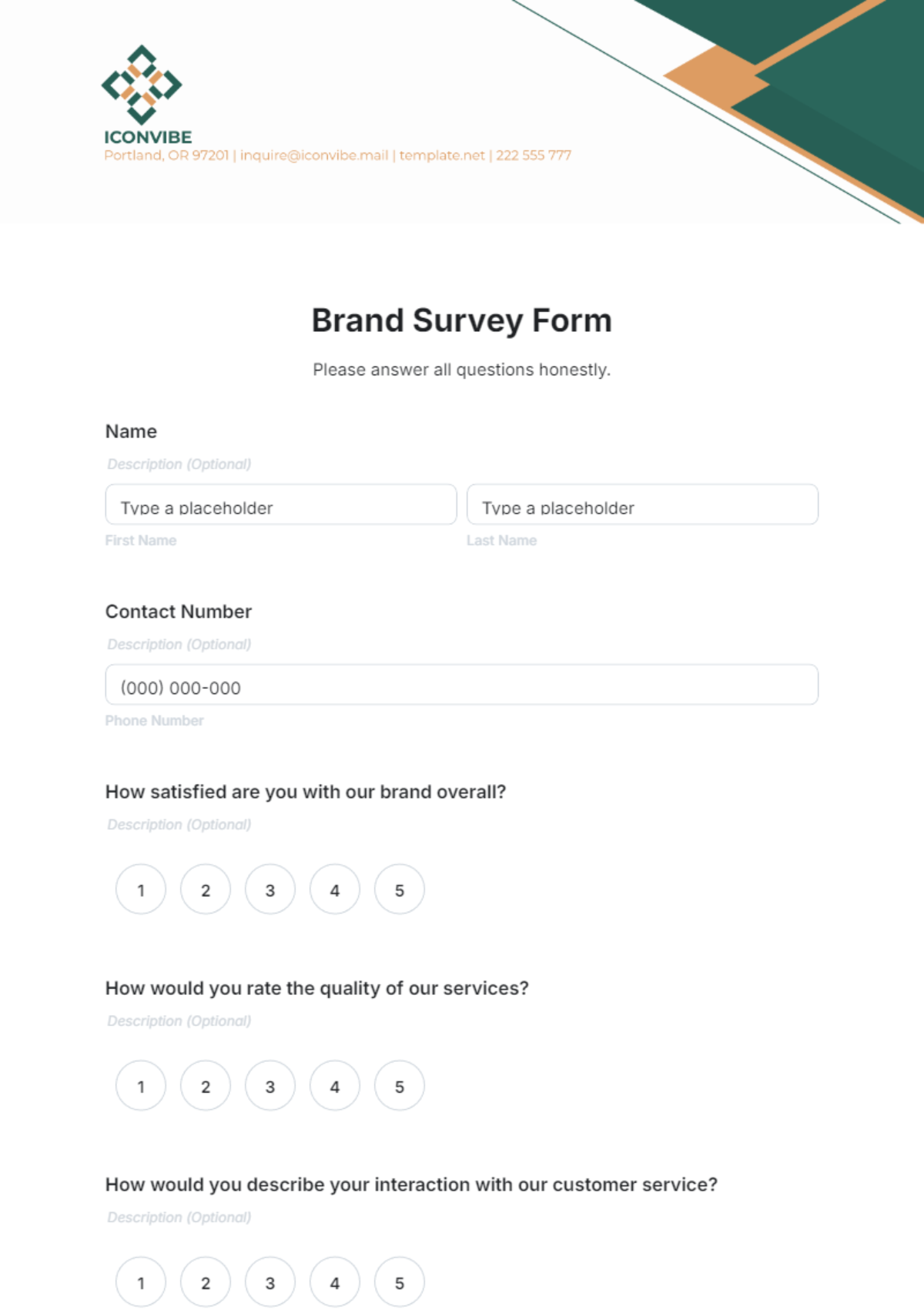 Brand Survey Form Template - Edit Online & Download