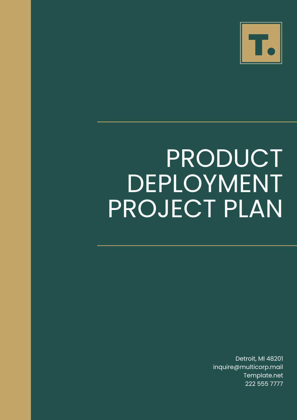 Product Deployment Project Plan Template - Edit Online & Download