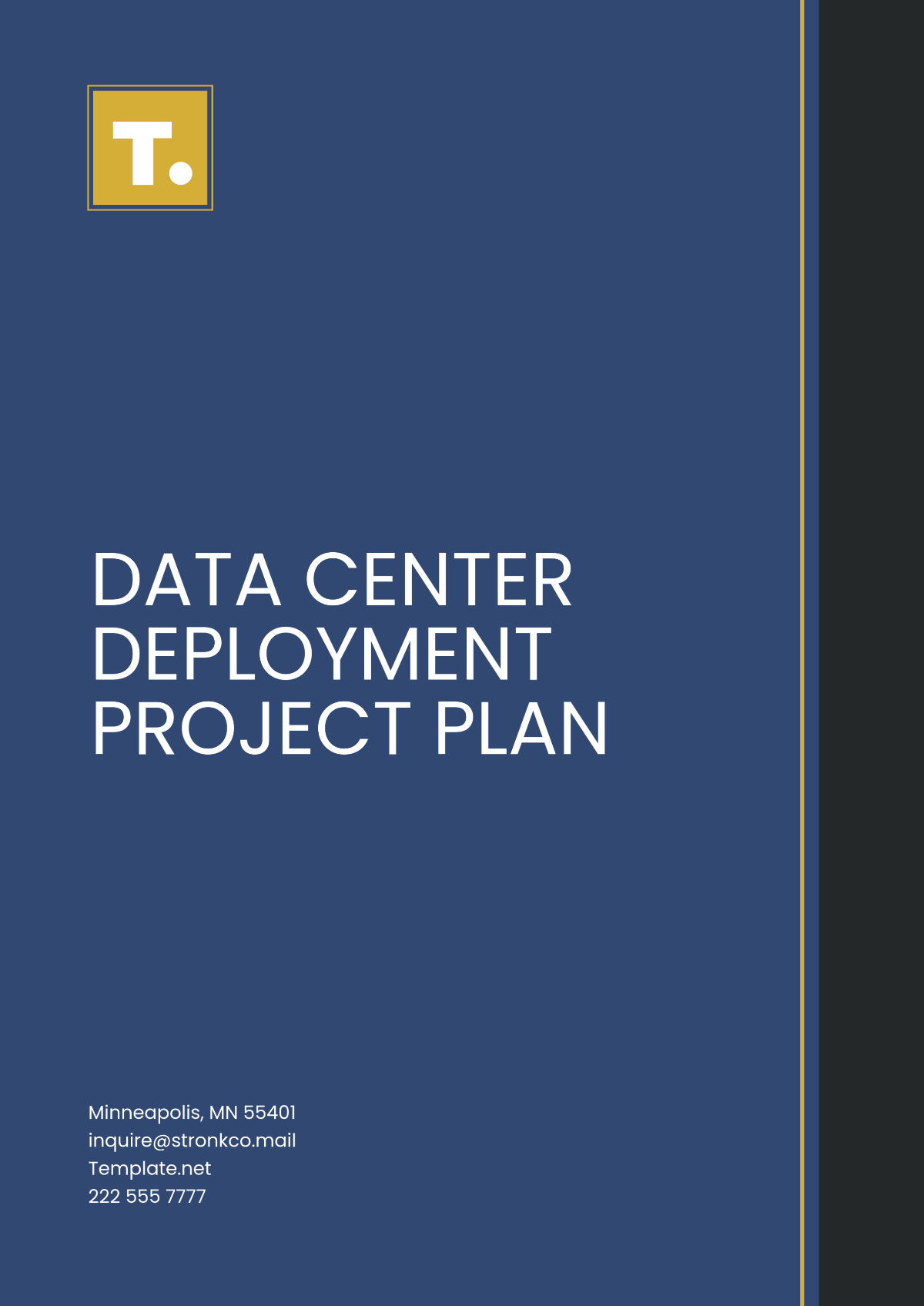 Data Center Deployment Project Plan Template - Edit Online & Download