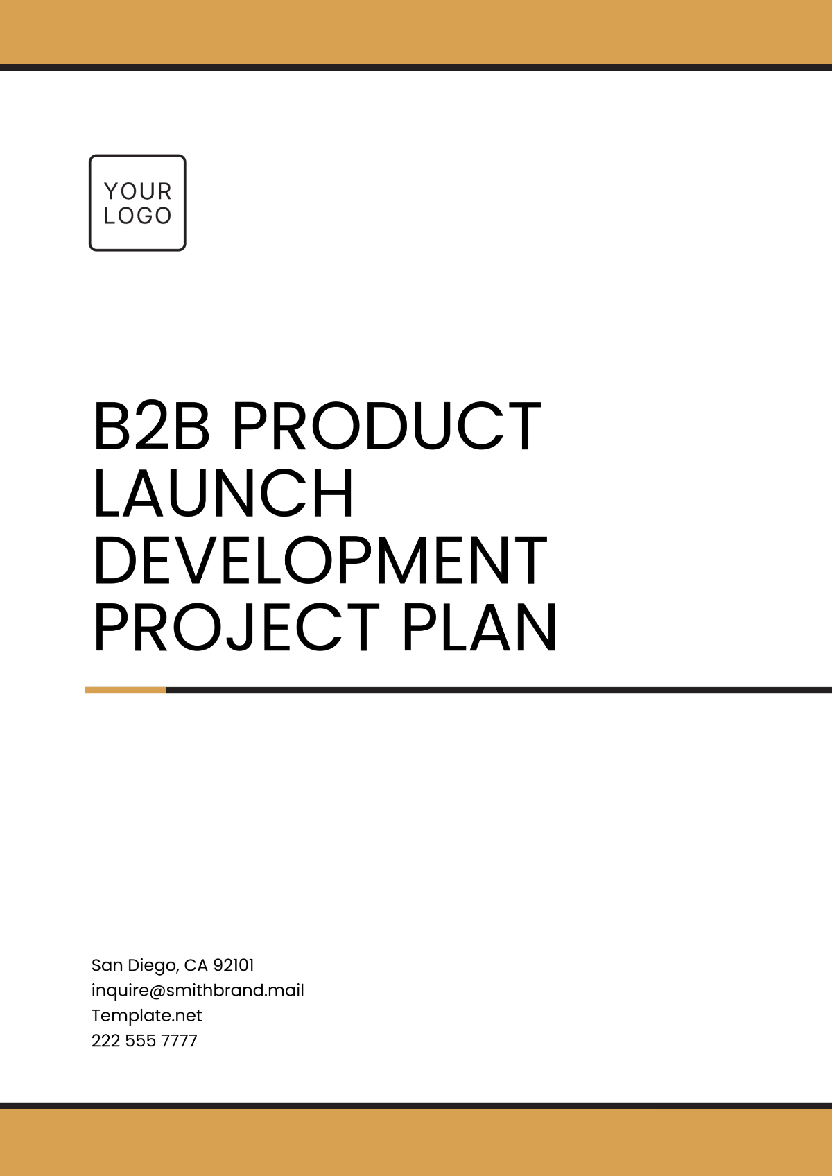 B2B Product Launch Deployment Project  Plan Template - Edit Online & Download