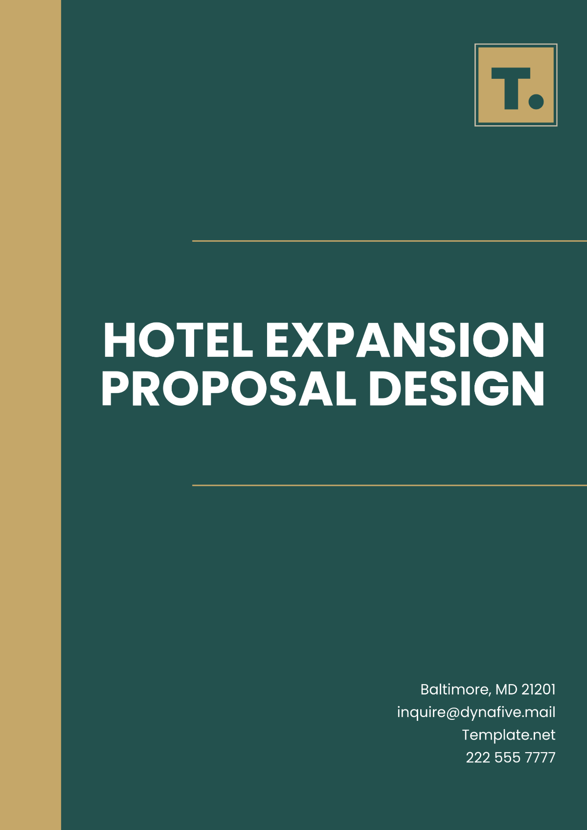 Hotel Expansion Proposal Design Template - Edit Online & Download