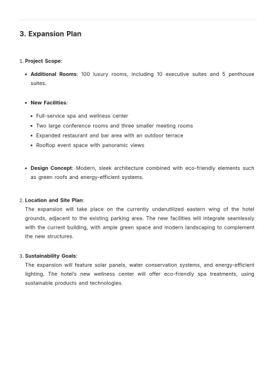 Free Hotel Expansion Proposal Design Template to Edit Online